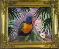 Conure Parrot - Acrylic Paintings - By Fram Cama, Realism Painting Artist