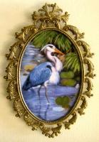 Blue Heron - Acrylic Paintings - By Fram Cama, Realism Painting Artist