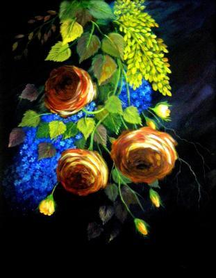 Flowers - Dancing In The Moonlight - Acrylic