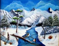 Mountain Majesty - Acrylic Paintings - By Fram Cama, Realism Painting Artist