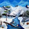Mountain Majesty - Acrylic Paintings - By Fram Cama, Realism Painting Artist