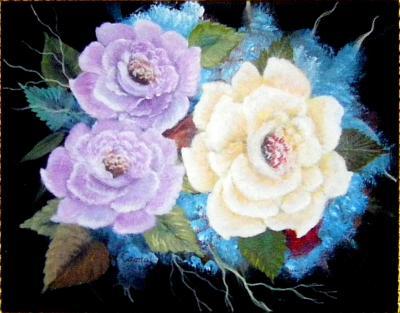 Flowers - Fantasy Roses - Acrylic