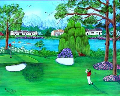 Golf - Called Out Sick - Acrylic