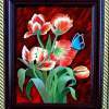 Parrot Tulips - Acrylic Paintings - By Fram Cama, Still Life Painting Artist