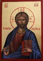 Jesus Christ - Tempera On Wood Paintings - By Badea Ovidiu-Nicolae, Byzantine Painting Artist