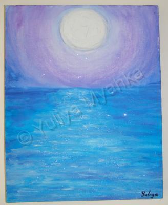 Sea Collection - Dream Under Moon - Acrylics