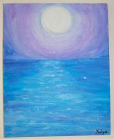 Dream Under Moon - Acrylics Paintings - By Yuliya Myahka, Impressionism Painting Artist