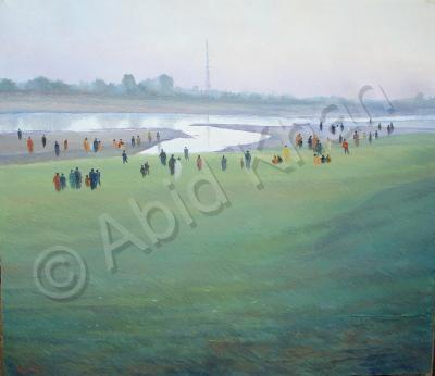 01 - Picnic   Spot Of My Town - Oil On Canvas