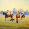 Polo For Peace - Oil On Canvas Paintings - By Abid Khan, Impressionism Painting Artist