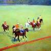 Polo For Peace - Oil On Canvas Paintings - By Abid Khan, Impressionism Painting Artist