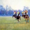 Polo For Peace - Oil On Canvas Paintings - By Abid Khan, Impressionism Painting Artist