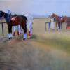 Polo For Peace - Oil On Canvas Paintings - By Abid Khan, Impressionism Painting Artist