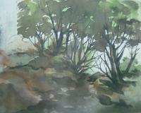 Karala Beach - Water Colour Paintings - By Biswajit Ghosh, Natural Painting Artist