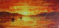 Sunset2 - Acrylic Paintings - By Mahesh Pendam, Impressionism Painting Artist