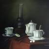 Still Life With Lamp - Oil Paintings - By Mahesh Pendam, Realism Painting Artist