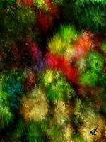 Garden Blossom - Mixed Media Paintings - By Rafi Talby, Mixed Media Painting Artist