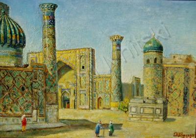 Realism - Registan Samarkand - Oil On Canvas