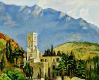 Realism - Temple In Yalta - Oil On Canvas