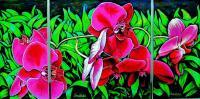 Realism - Orchids - Oil On Canvas