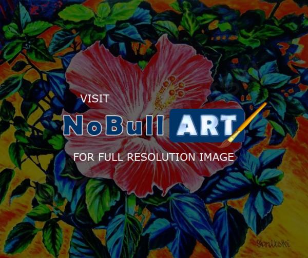 Impressionism - Hibiscus - Oil On Canvas