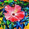 Hibiscus - Oil On Canvas Paintings - By Dmitri Ivnitski, Impressionism Painting Artist