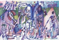 The Mess Vol 265 - Stabilo 88 Seris 04 Pen Drawings - By Miles Baker, Pointilist Drawing Artist