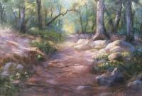 Woods In Warwick Park - Pastel Paintings - By Bill Puglisi, Impressionistic Painting Artist