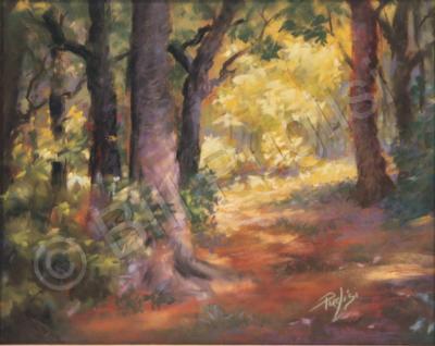 Landscape - Meeting The Path - Pastel