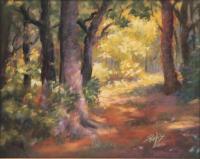 Meeting The Path - Pastel Paintings - By Bill Puglisi, Impressionistic Painting Artist