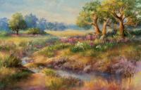 Spring Meadow - Pastel Paintings - By Bill Puglisi, Impressionistic Painting Artist