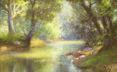 Landscape - The Shimmering Stillness Of It All - Pastel