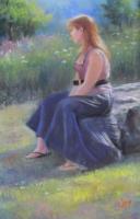 Portraits And The Figure - In A Garden Found - Pastel