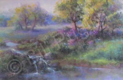 Landscape - Meadow Spring - Pastel