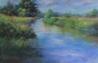 Hidden Waters - Pastel Paintings - By Bill Puglisi, Impressionistic Painting Artist