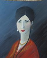 Portrait Of A Tai Tai - Acrylics Paintings - By Carolin Stocker, Surrealism Painting Artist