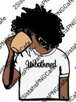 Ebony Beauties - Unbothered Girl Drinking From Coffee Cup - Png Digital