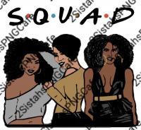 Ebony Beauties - Squad Girlfriends - Png Digital