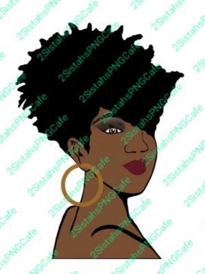 Ebony Beauties - Short Dread Head - Png Digital