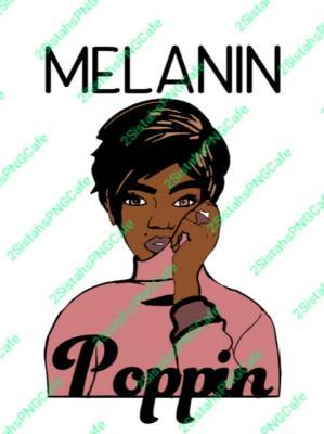 Ebony Beauties - Melanin Poppin - Png Digital