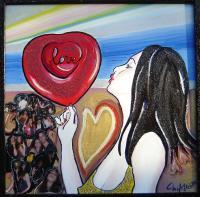Maris Kiss - Oil On Canvas Paintings - By Chiara Montorsi, Portrait Painting Artist