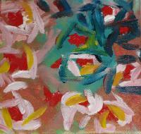 Red Flowers - Oil On Canvas Paintings - By Chiara Montorsi, Impressionism Painting Artist