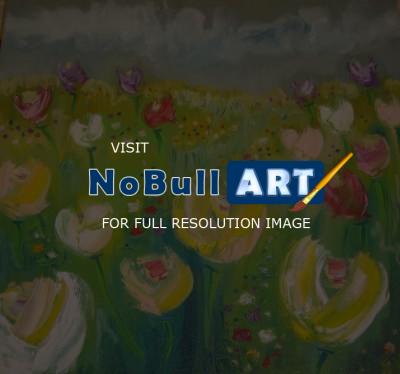 Flowers - Annaritas Tulips - Oil On Canvas