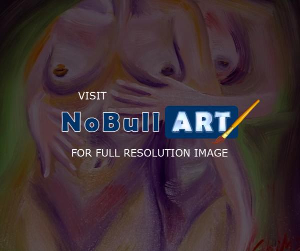 Nudes Paesaggi Del Corpo - Abbraccio - Oil On Canvas