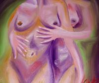 Nudes Paesaggi Del Corpo - Abbraccio - Oil On Canvas