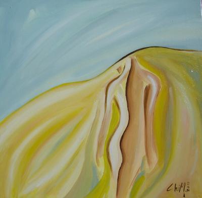 Nudes Paesaggi Del Corpo - Dune Mosse - Oil On Canvas