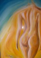 Nudes Paesaggi Del Corpo - Dune Mosse Tre - Oil On Canvas