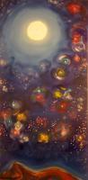 Cieli Stellati - Starred Skys - Notte Serena Con Luna E Stelle - Oil On Canvas