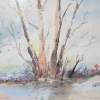Riverbirch - Watercolor Paintings - By Stephen Summers, Realism Painting Artist