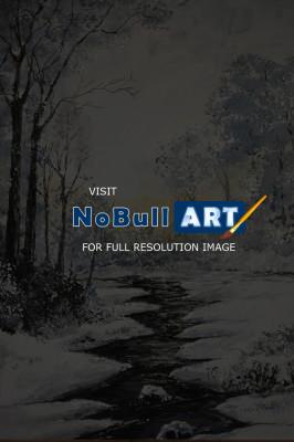 Landscape - Winter Creek - Acrylic