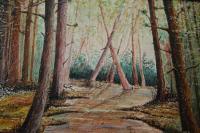 Lost In The Woods - Acrylic Paintings - By Stephen Summers, Landscape Realism Painting Artist